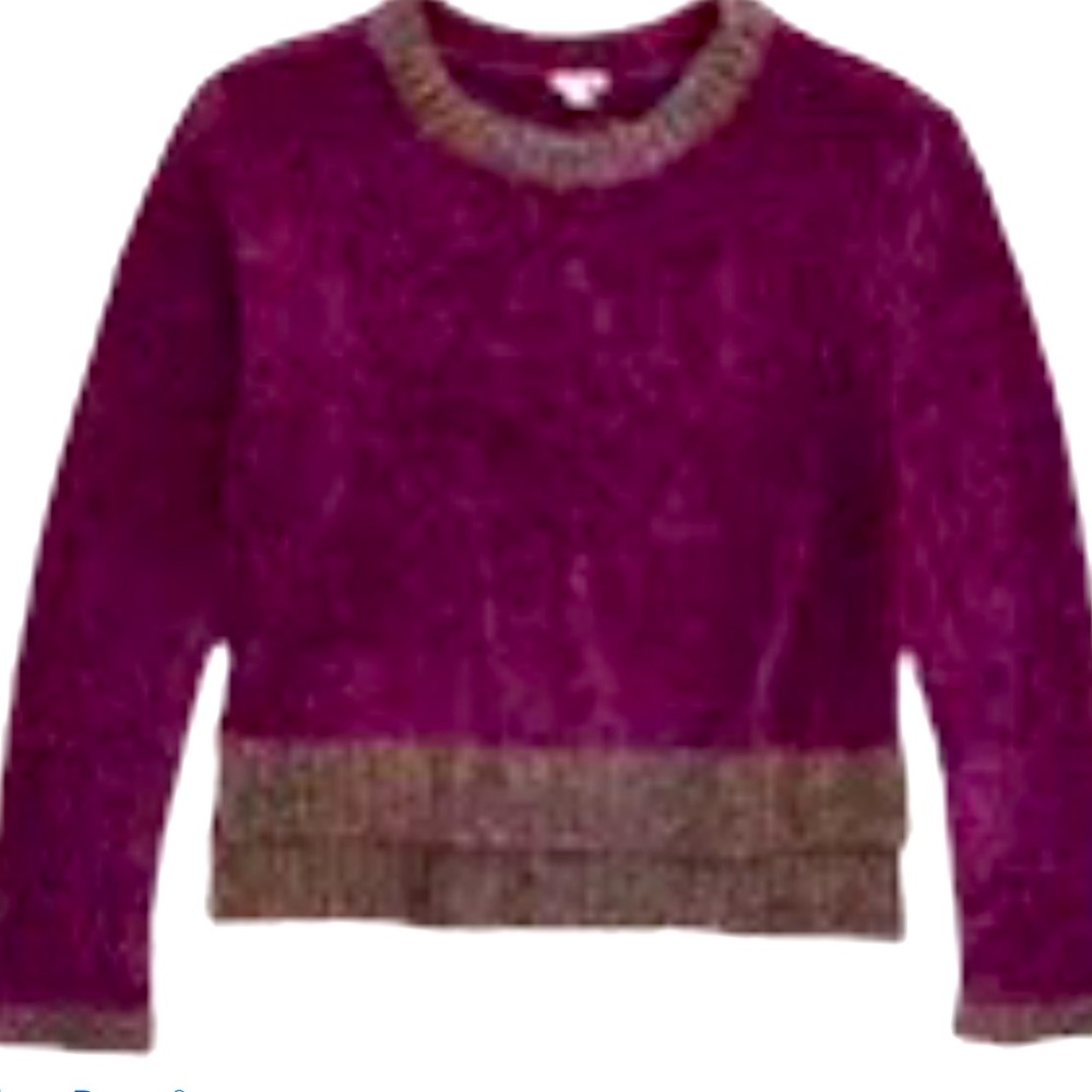 HABITUAL Chenille sweater in purple 12 NWT